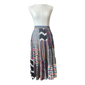 Carole Little Vibrant Patterned Maxi Skirt
